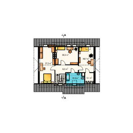 Poddasze projektu - Hugo - murowana – beton komórkowy
