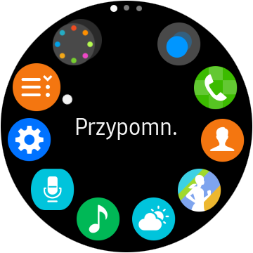 Samsung Gear S3 menu