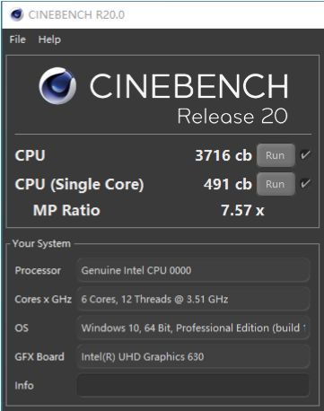 Intel Core i5-10600K - wydajność Cinebench R20