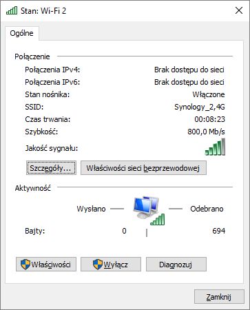 Siła nawiązanego sygnału w sieci 2,4G