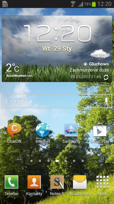 Samsung Galaxy Note II GT-N7100 - oprogramowanie