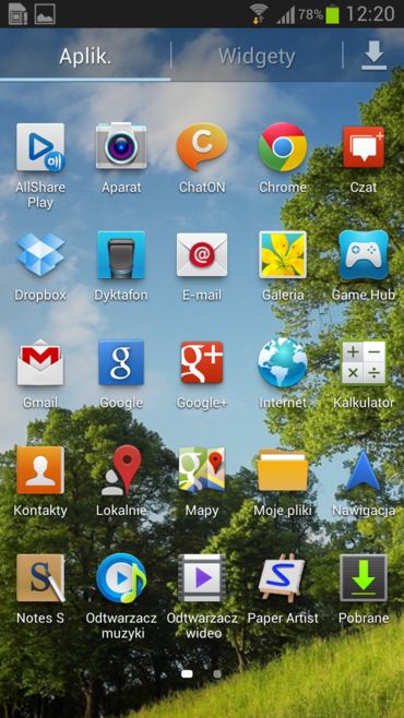 Samsung Galaxy Note II GT-N7100 - oprogramowanie