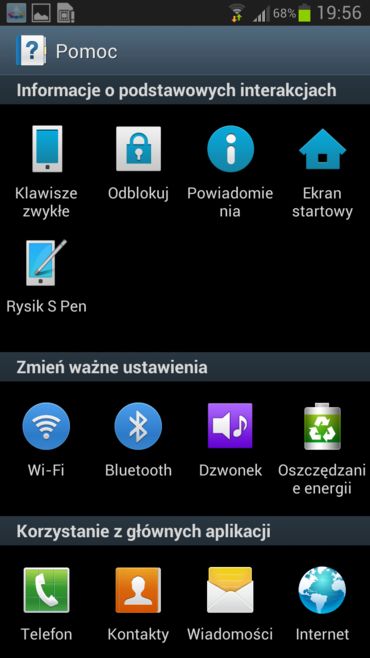 Samsung Galaxy Note II GT-N7100 - oprogramowanie