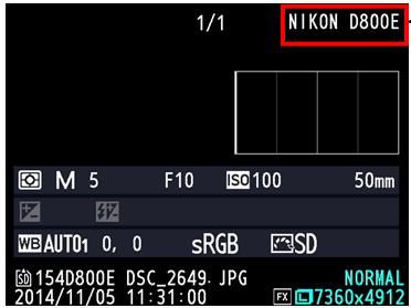 Nikon informacje o zdjeciu w podglądzie aparatu