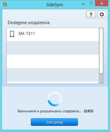 SideSync urządzenie wyszukane