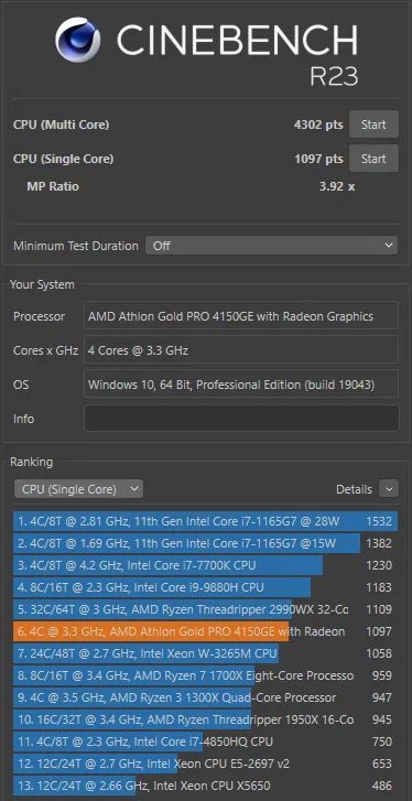 AMD Athlon Gold 4150GE