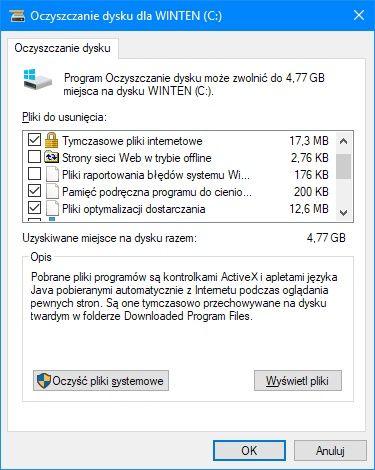 Oczyszczanie dysku
