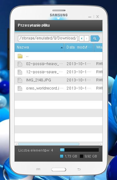 SideSync PhoneScreen Sharing przeglądarka plików