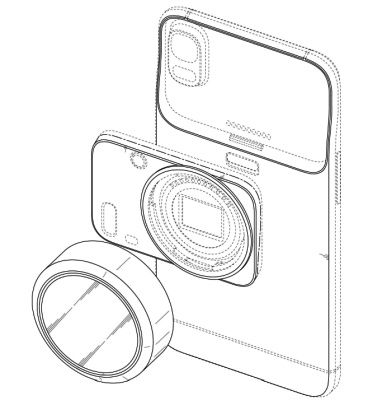 Samsung smartfon wymienna kamera patent