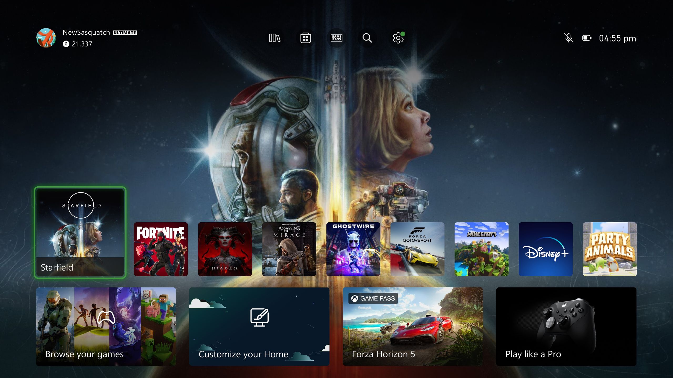 Dashboard Xbox