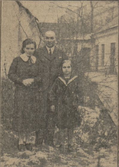 Władysław Ponurski z córkami w 1936 roku fot. Przegląd Sportowy nr 108/1936