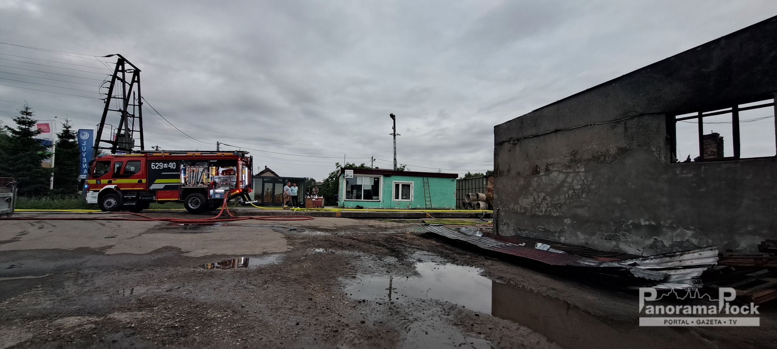 Pożar magazynu zbożowego w Gozdowie 