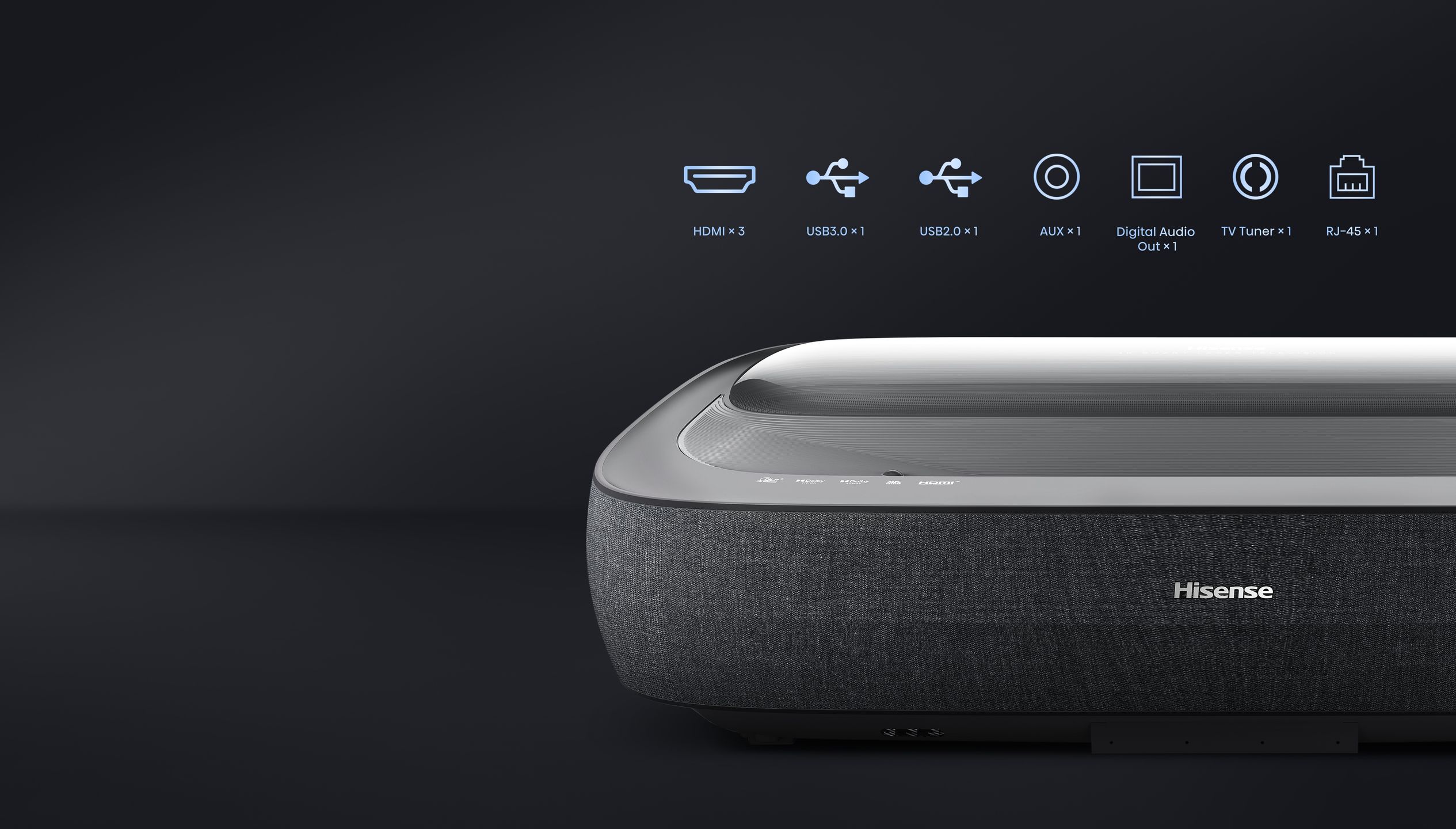 Hisense Laser TV 4K 100L9H - wygląd