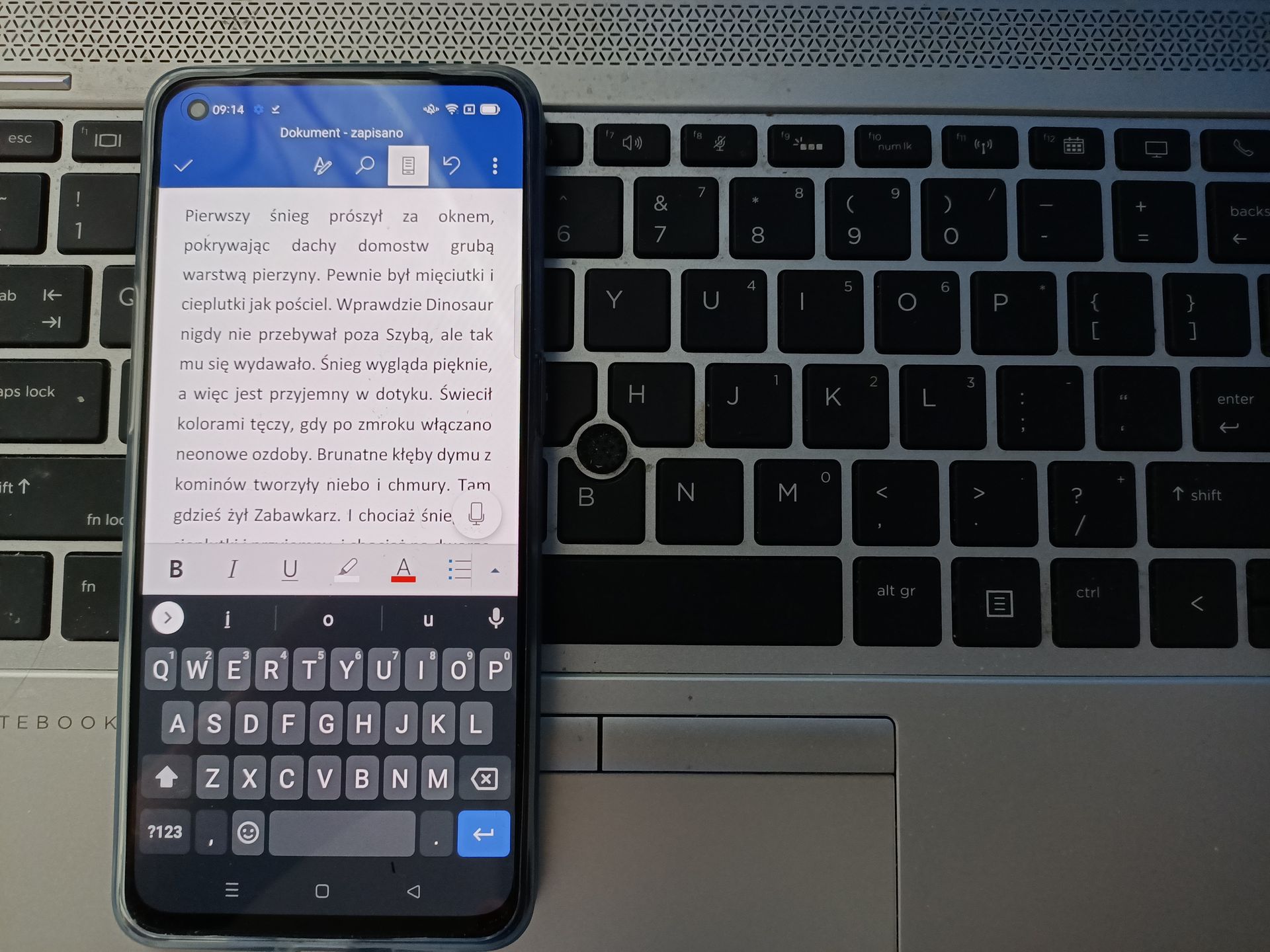 Smartfon notatnik