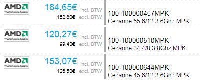 AMD Ryzen Cezanne - nowe modele