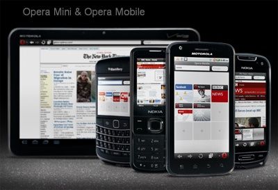 opera mini mobile smartfon tablet telefon