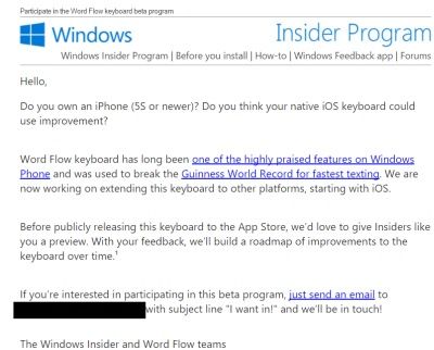 Word Flow Windows Insider