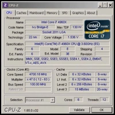 Intel Core i7 4960X EE procesor test podkręcania