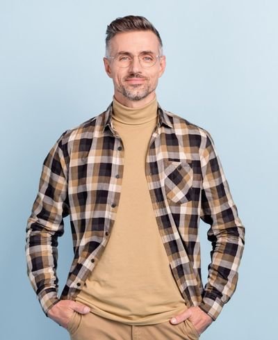 Elegancka koszula w kratę męska