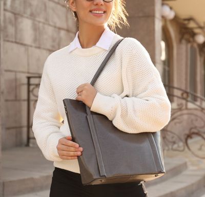 szara torebka shopper