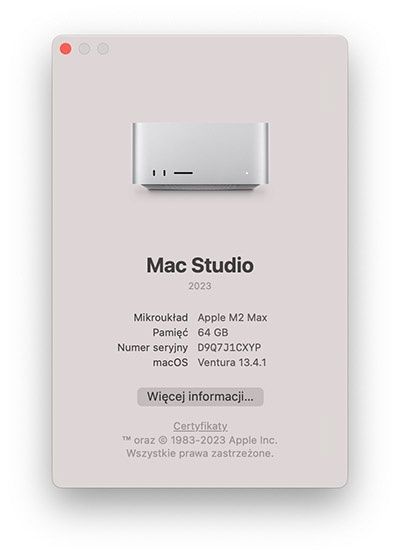 Mac studio specyfikacja