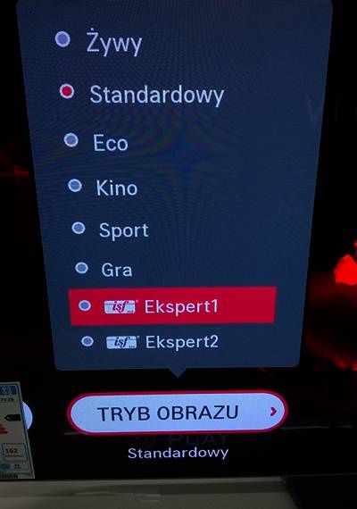 Tryb obrazu LG