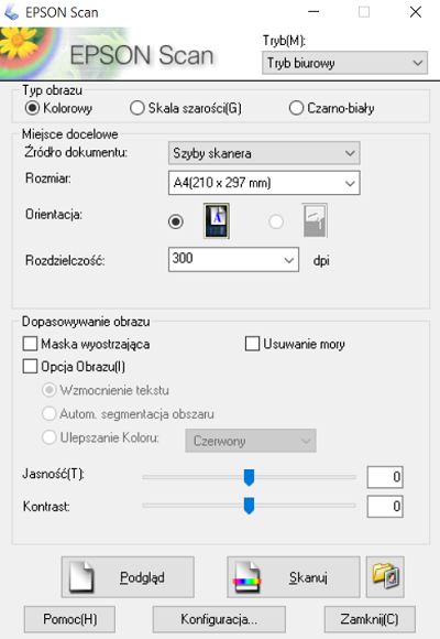 Epson L850 ustawienia skanowania 2