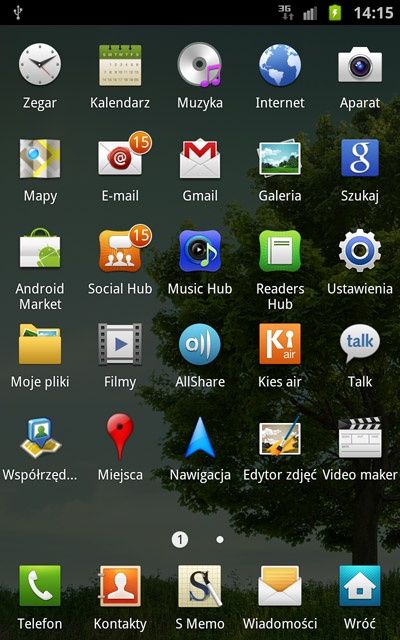 Samsung Galaxy Note - lista aplikacji