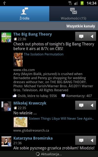 Samsung Galaxy Note - social hub