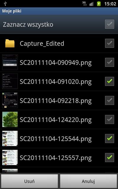Samsung Galaxy Note - menadżer plik&oacute;w