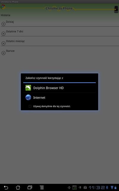 Przesyłanie informacji z preglądarki na telefon