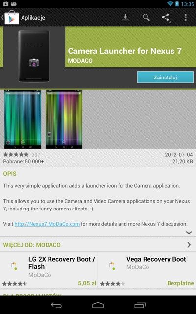 Google Nexus 7 - oprogramowanie