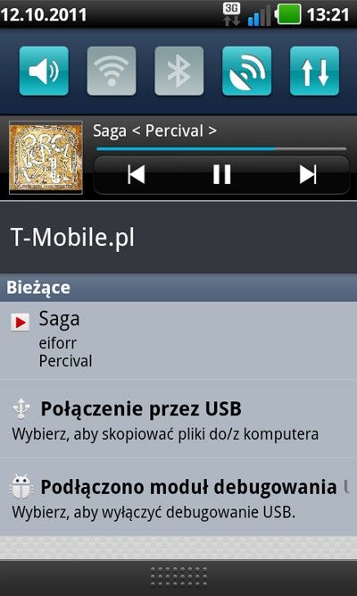 LG Swift 3D - status bar
