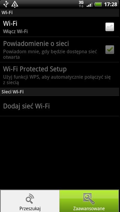 Usypianie łączności WiFi