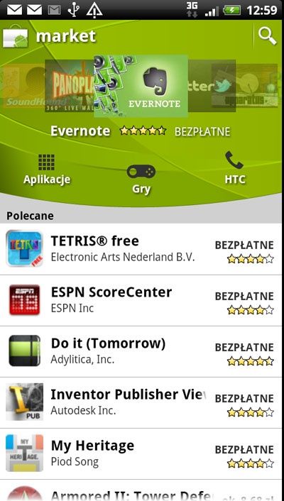 Pobieranie aplikacji z Android Market
