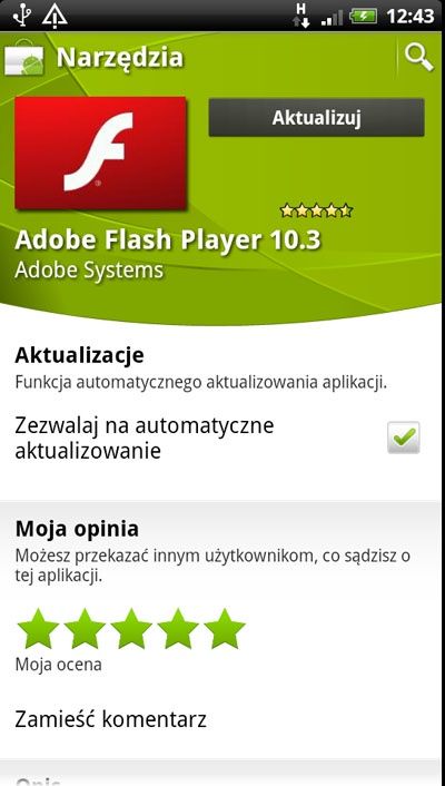 Instalowanie Adobe Flash Player