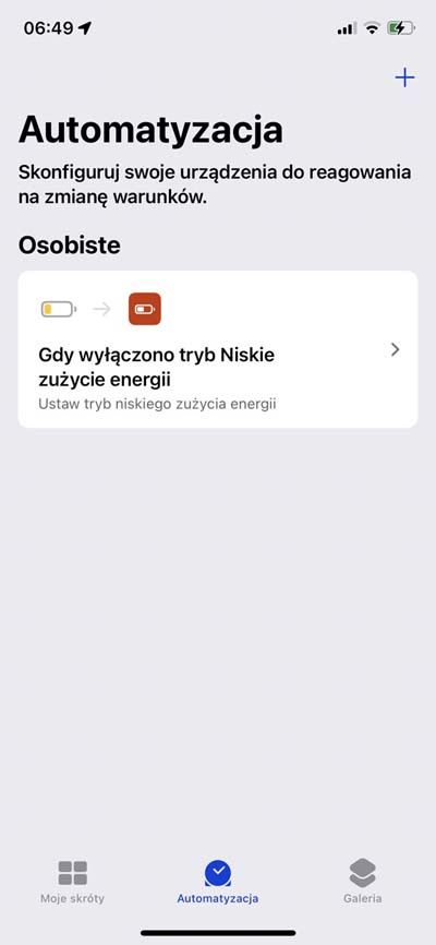 automatyzacja iPhone