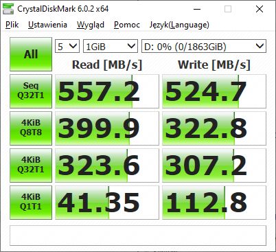 Samsung SSD 870 QVO - CrystalDiskMark