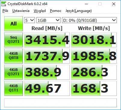 WD Black SN750 NVMe SSD 1 TB CrystalDiskMark