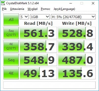 Samsung SSD 860 PRO 512 GB - CrystalDiskMark