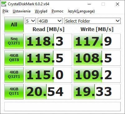 Synology RS3621xs+ - test USB przez SMB
