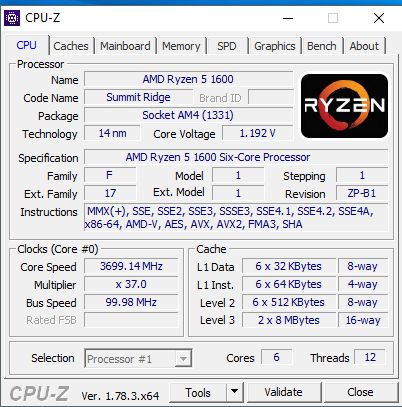 AMD Ryzen 5 1600 - procesor