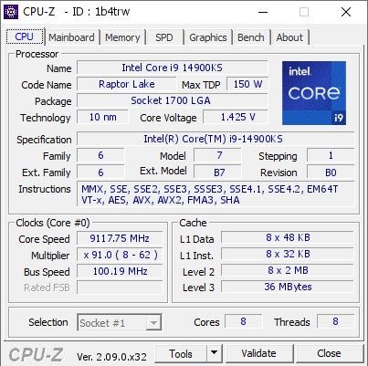 Intel Core i9-14900KS - rekord podkręcania