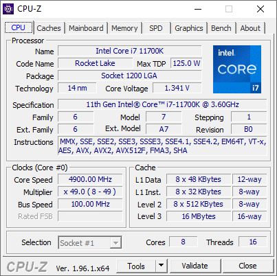 Intel Core i7-11700K