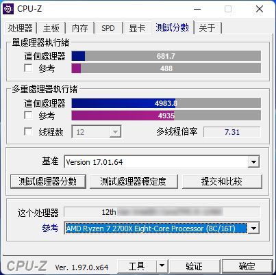 Intel Core i5-12400 - CPU-Z