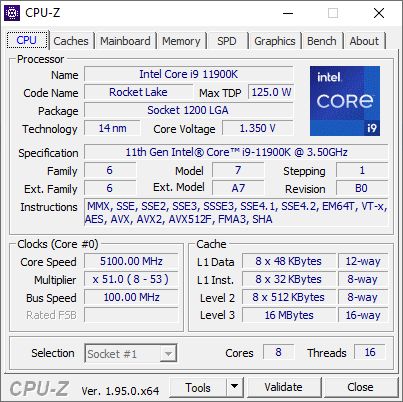 Intel Core i9-11900K - podkręcanie procesora