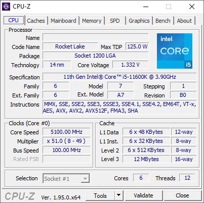 Intel Core i5-11600K