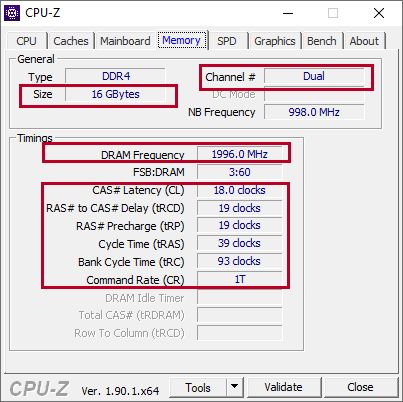 DDR4 - parametery pamięci