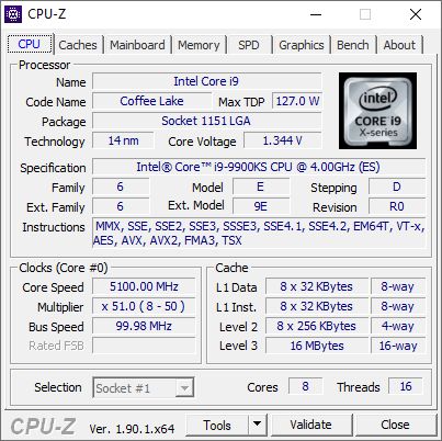 Intel Core i9-9900KS - podkręcanie procesora