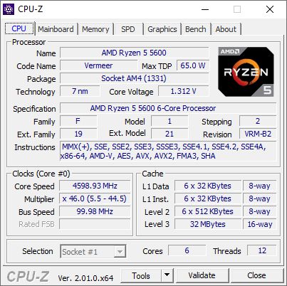 AMD Ryzen 5 5600 - podkręcanie